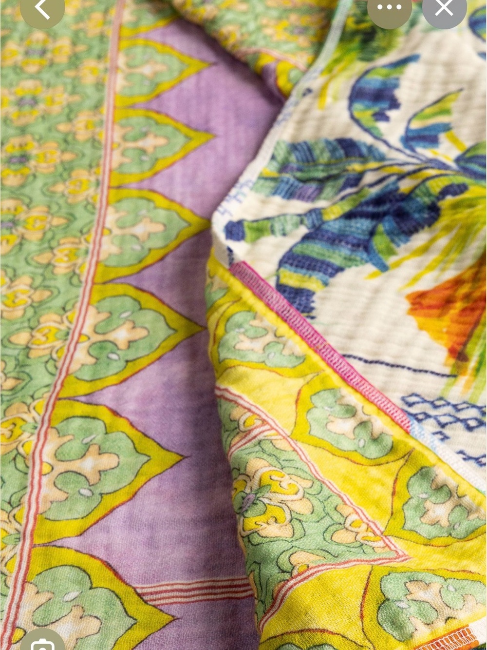 Johnny Was Melissa Gauze Blanket in pouch - Color MSI, NWT ☀️🌺🌴🌸 - Picture 2 of 7